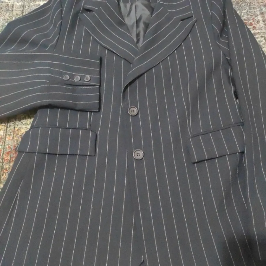 کت ترند راه راه سرمه ای