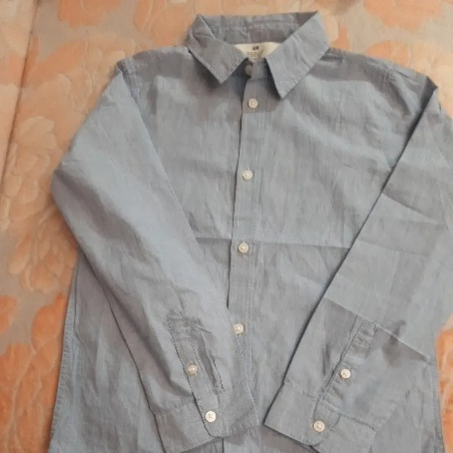 پراهن لینن آبی روشنH& M