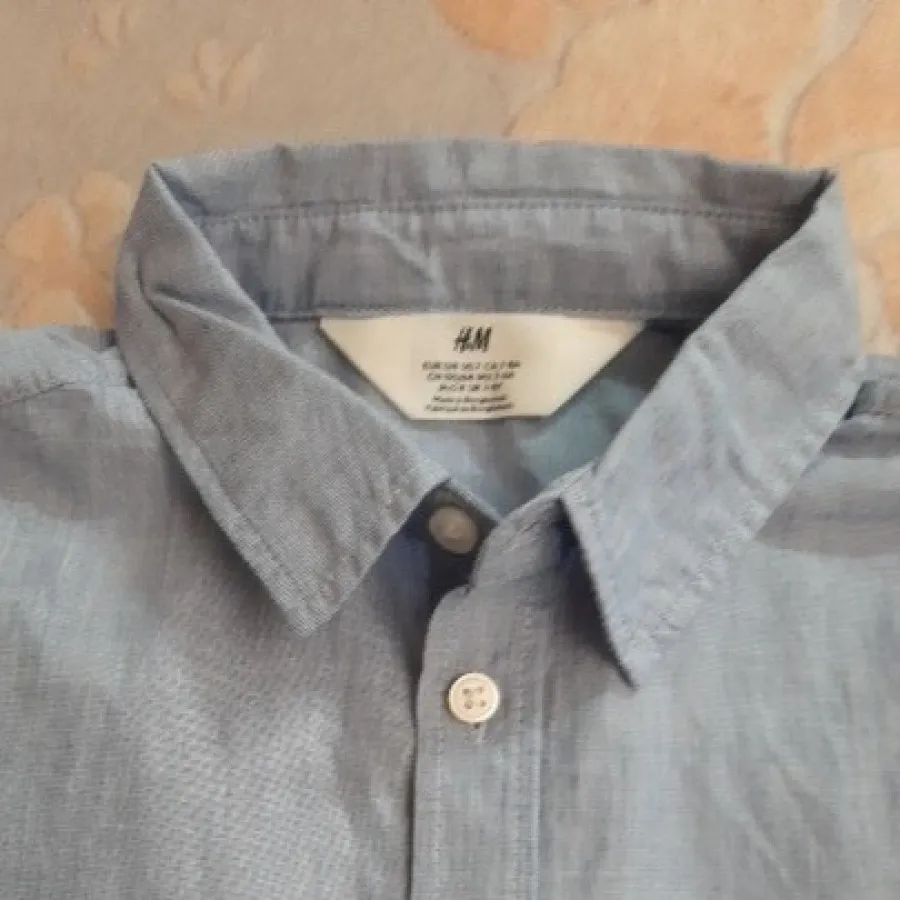 پراهن لینن آبی روشنH& M