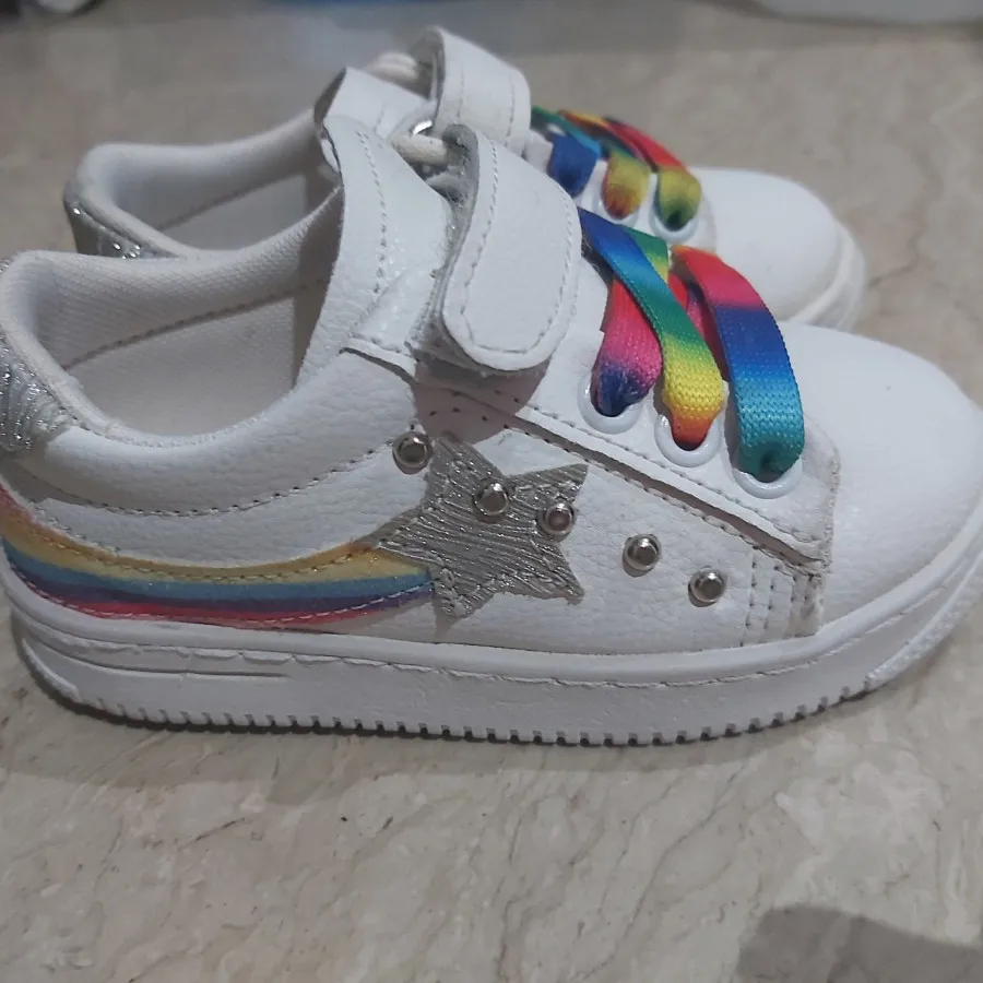 کفش سفید اسپرت دخترانه