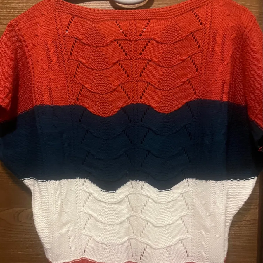 بلوز بافت آستین کوتاه