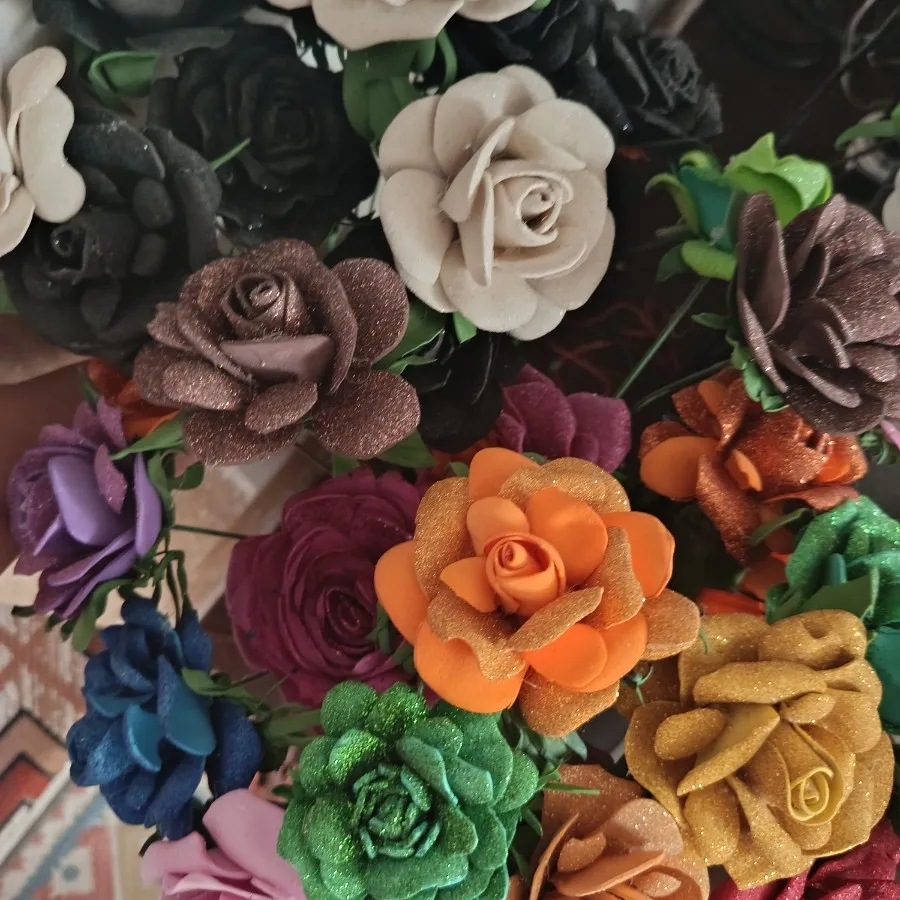 کاردستی گل بافوم