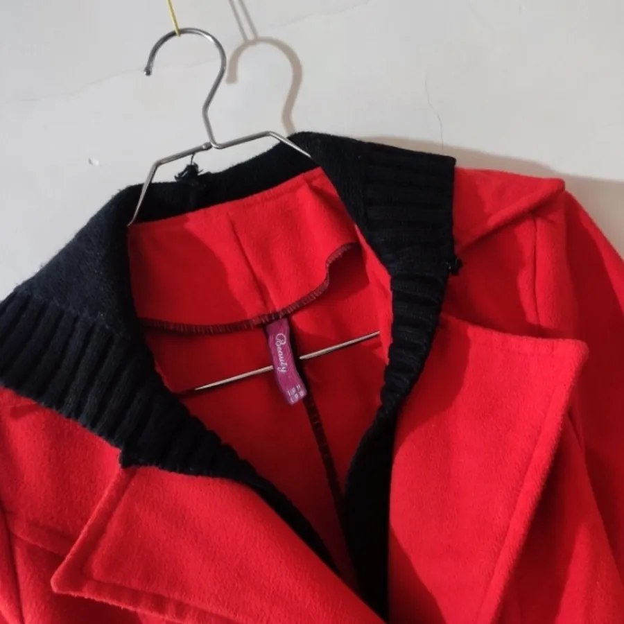 پالتو قرمز نارنجیمشکی