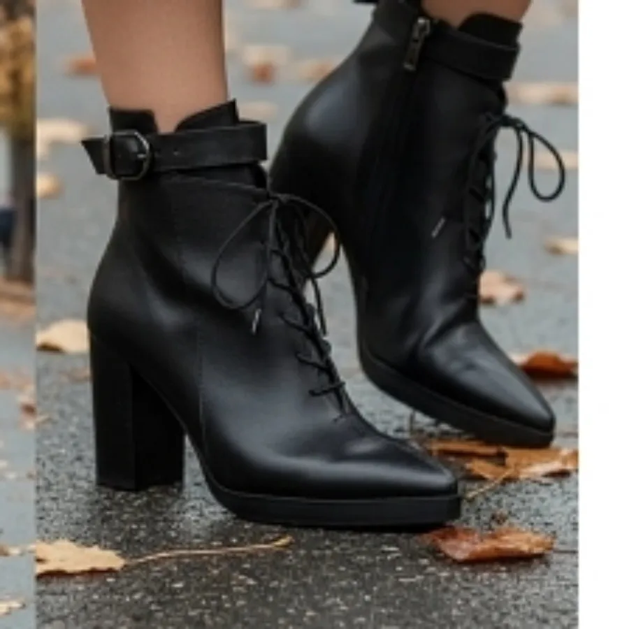 نیم بوت تمام چرم