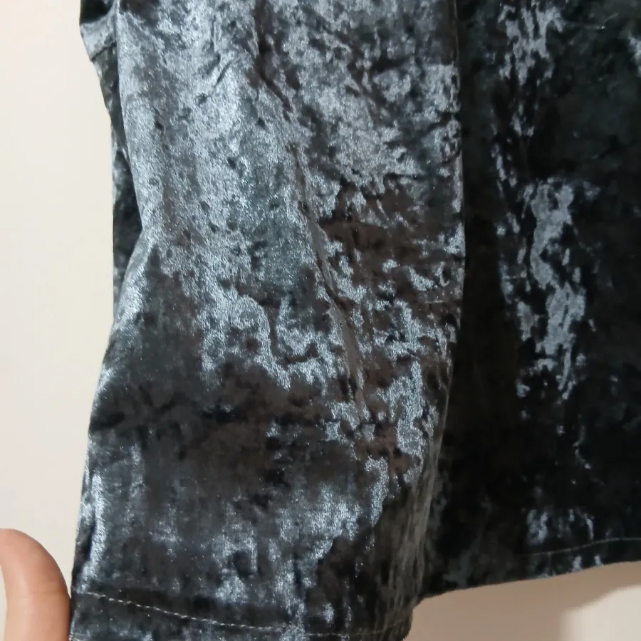 شومیز مخمل آینه ای طوسی