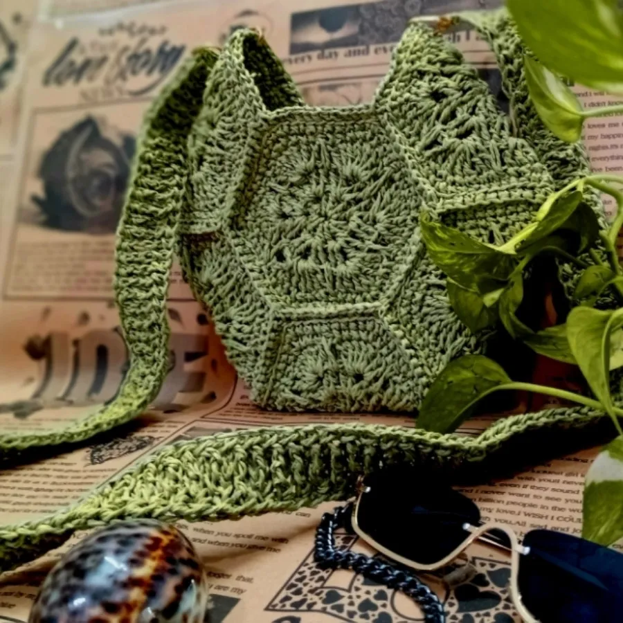 کیف دست بافت رافیا