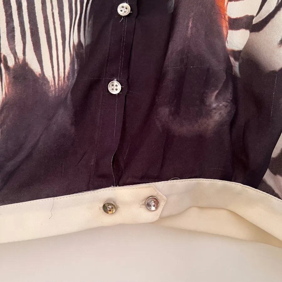 شومیز حریر پترن زبرا