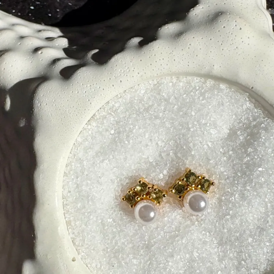 گوشواره نقره ابکاری طلا