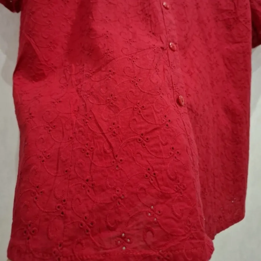 شومیز قرمز خامه دوزی