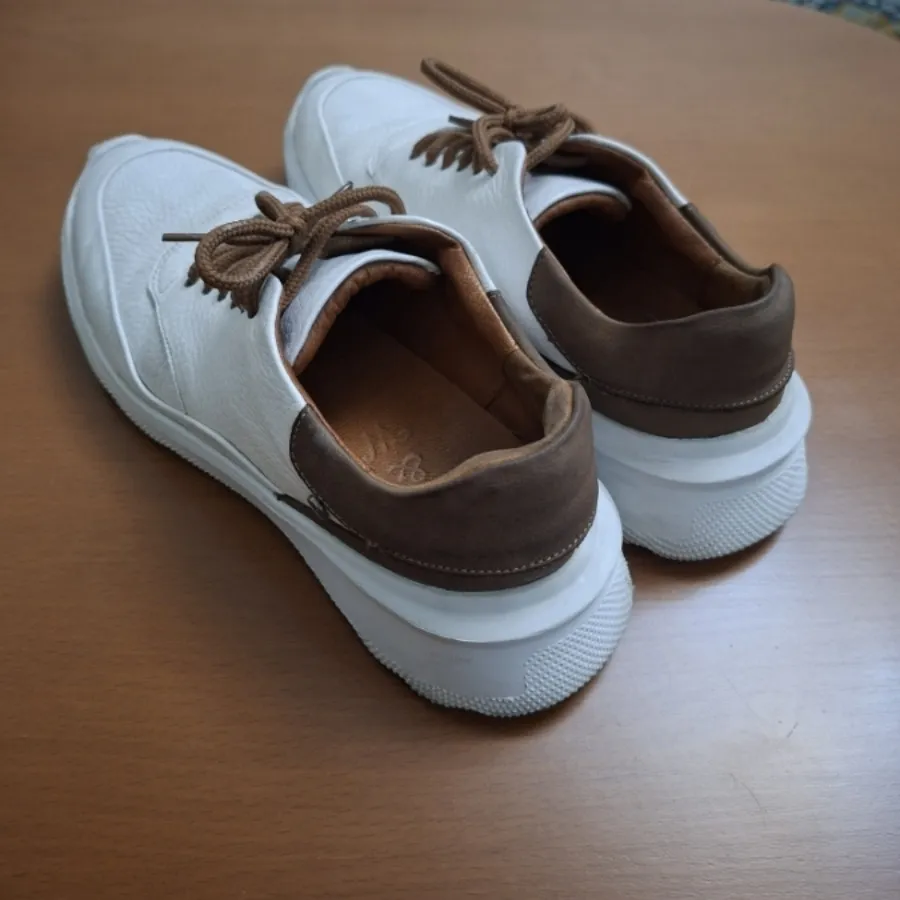 کتونی چرم سفید زنانه