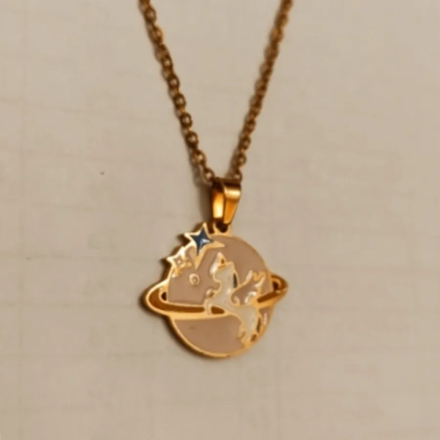 گردنبنداسب شاخدار کپی طلا