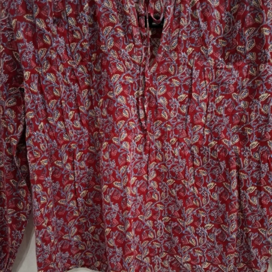 شومیز قرمز طرحدار