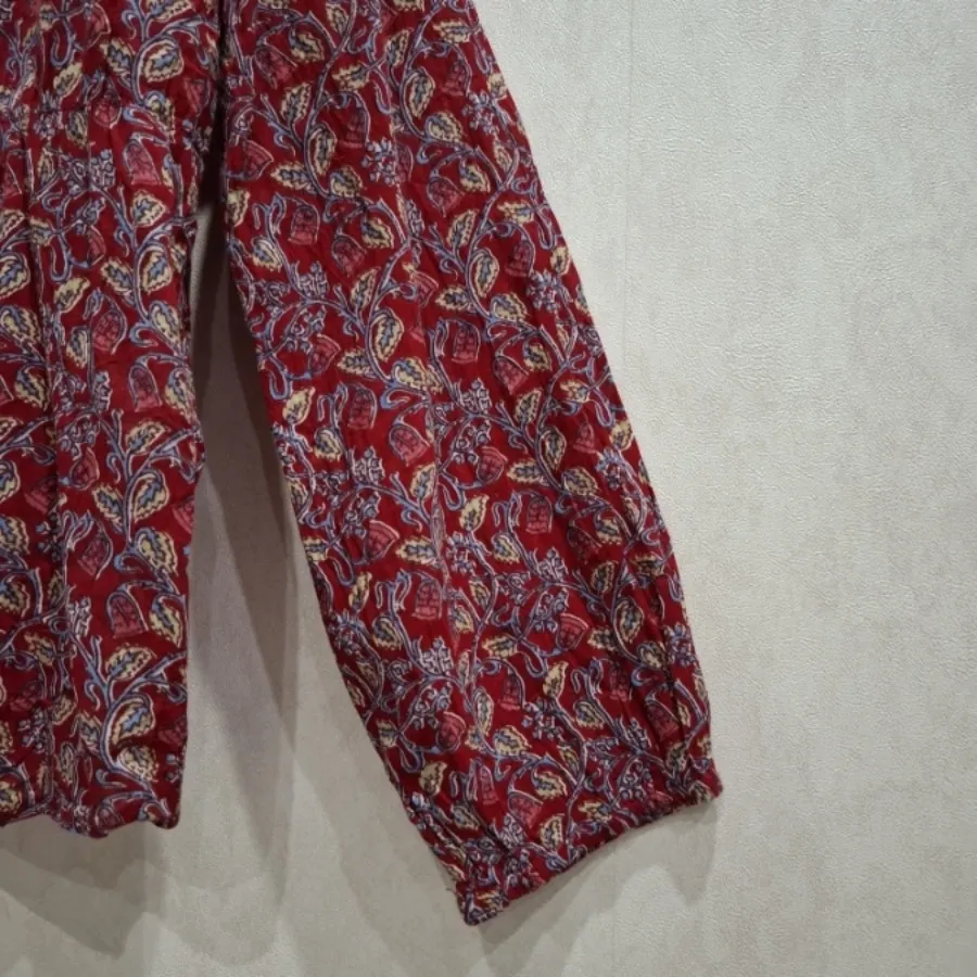 شومیز قرمز طرحدار