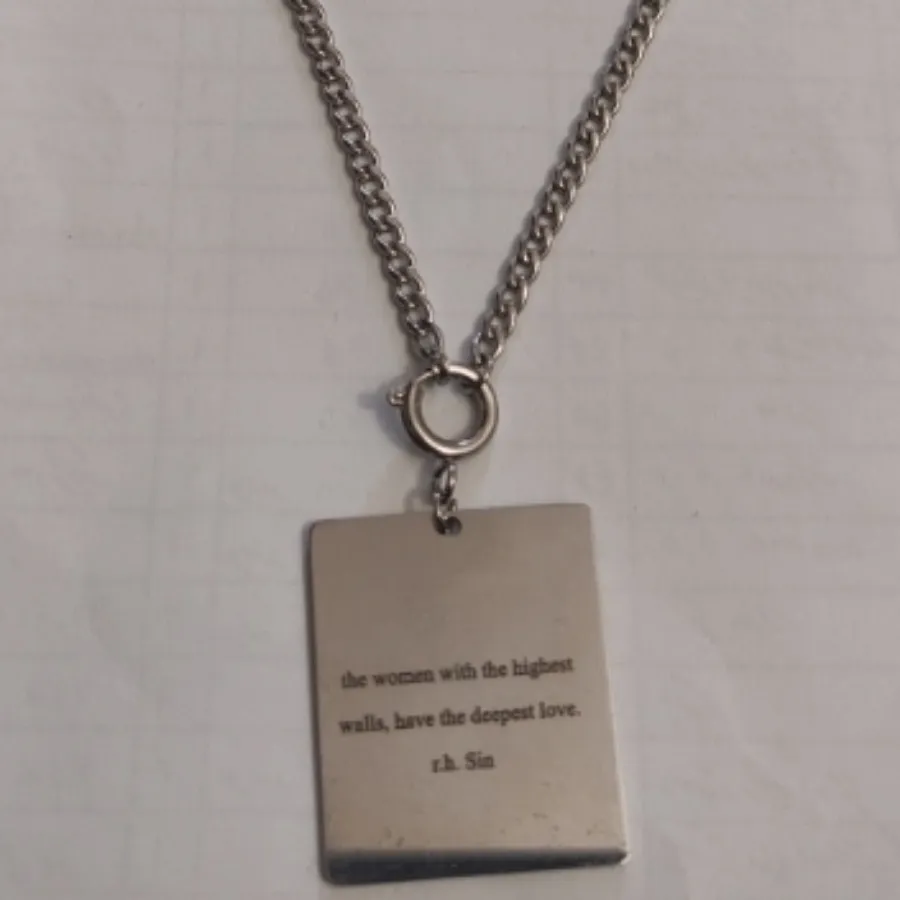 گردنبنداستیل بامتن سفارشی