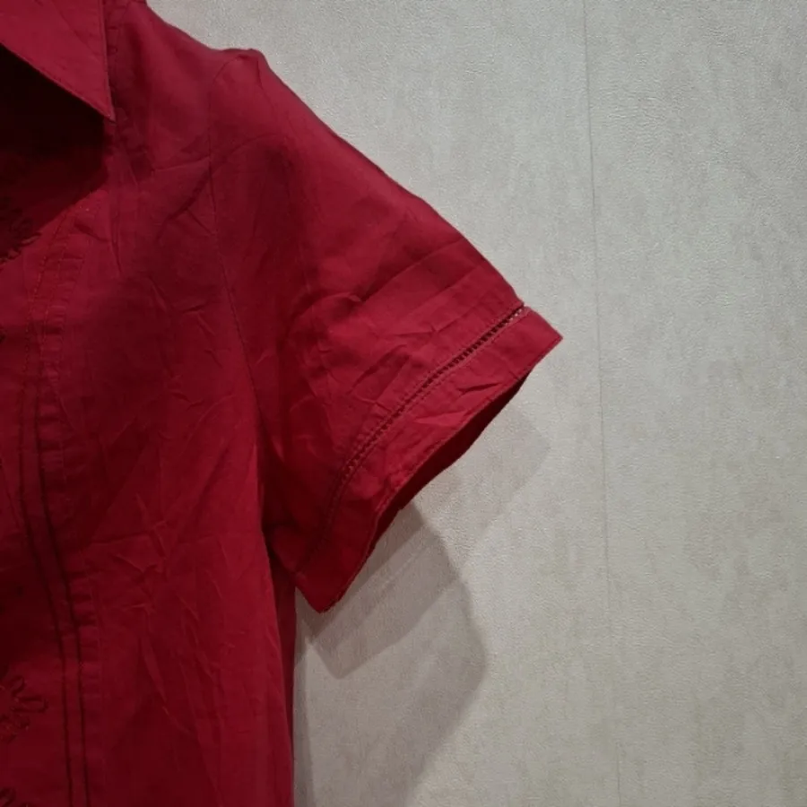 شومیز قرمز گلدوزی