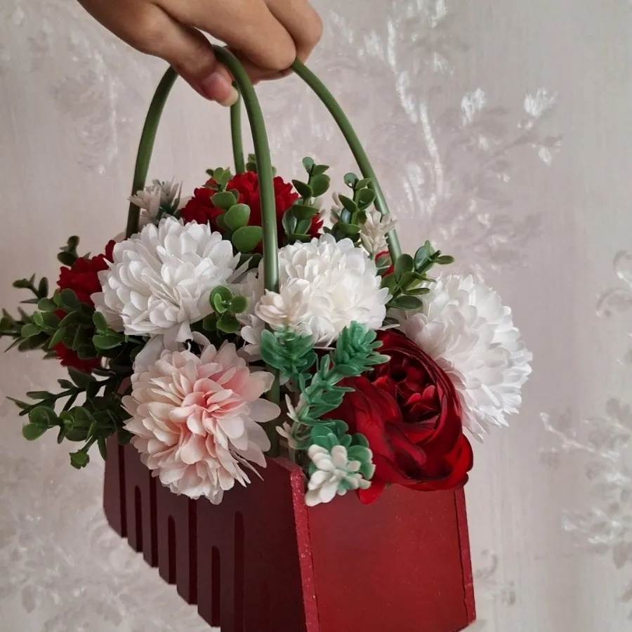 گل مصنوعی مدل کیف دستی