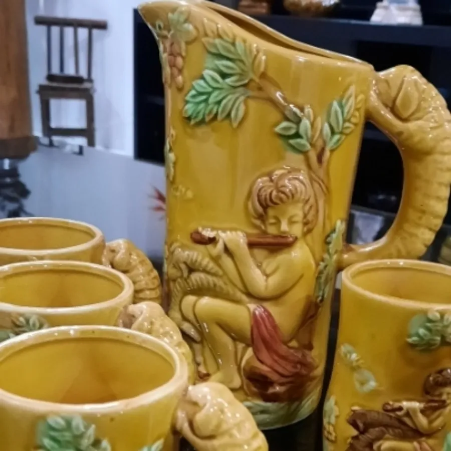 پارچ و لیوان سرامیکی قدیم