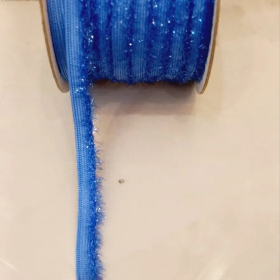 نوار زری دار رنگ آبی