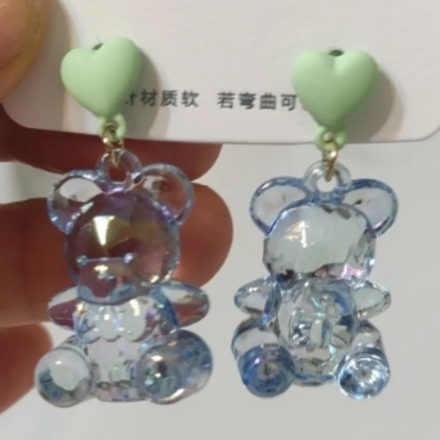 گوشواره پاندا با میخ نقره