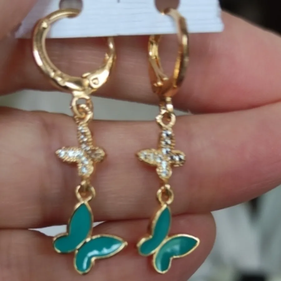 گوشواره پروانه میناکپی طل