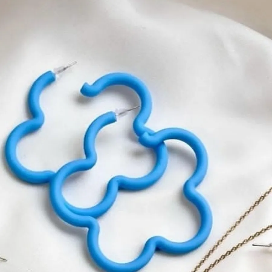 گوشواره فومی میخ نقره سبک