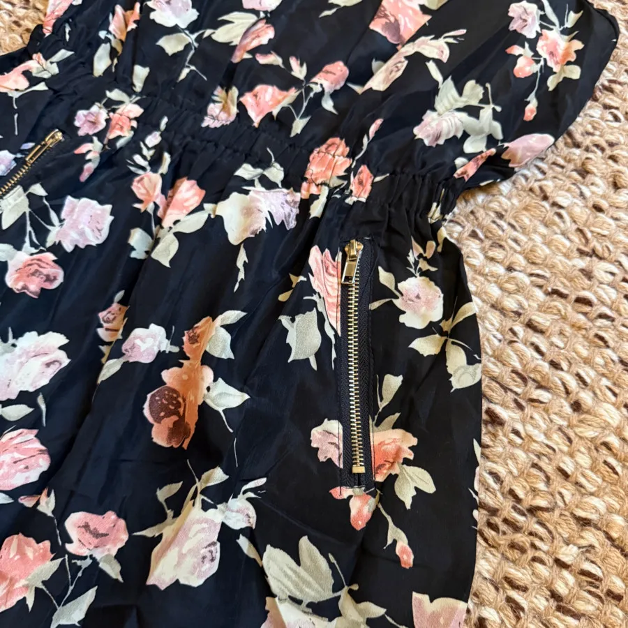 پیراهن کوتاه گل گلی