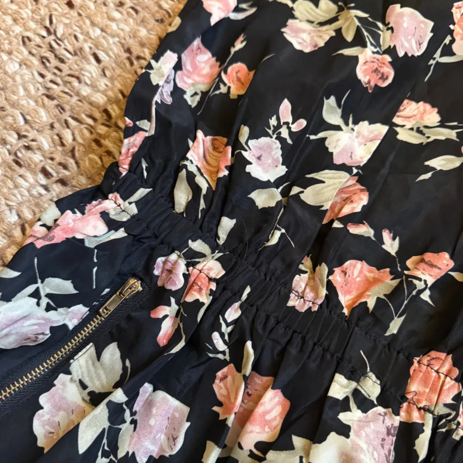 پیراهن کوتاه گل گلی