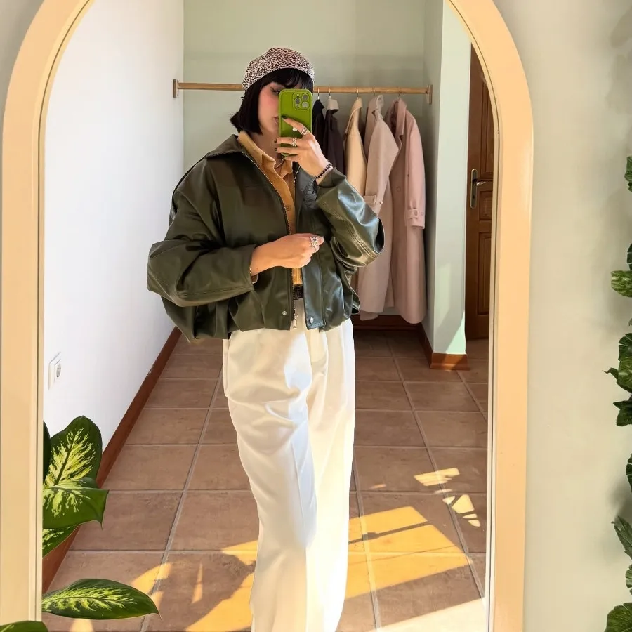 بامبر جکت چرم