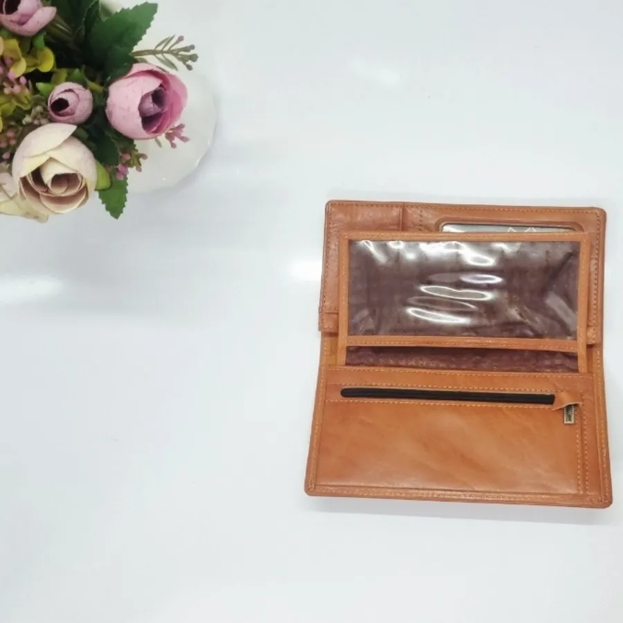 کیف پول چرم مردانه عسلی