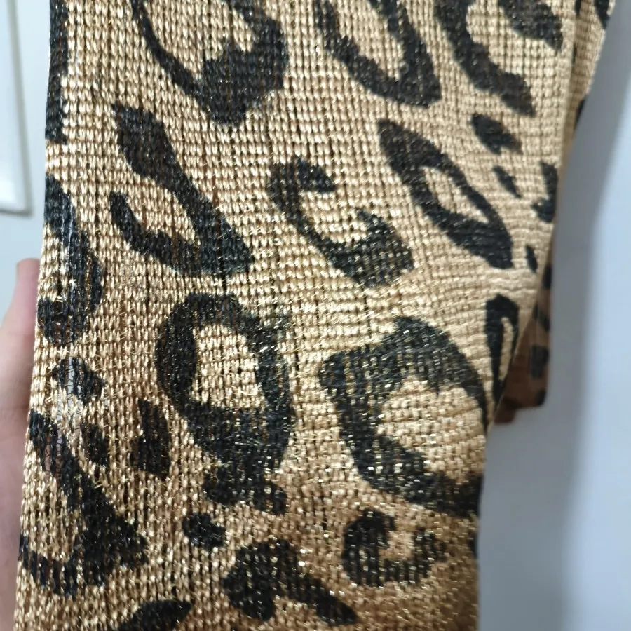 شال پلنگی طلایی مشکی