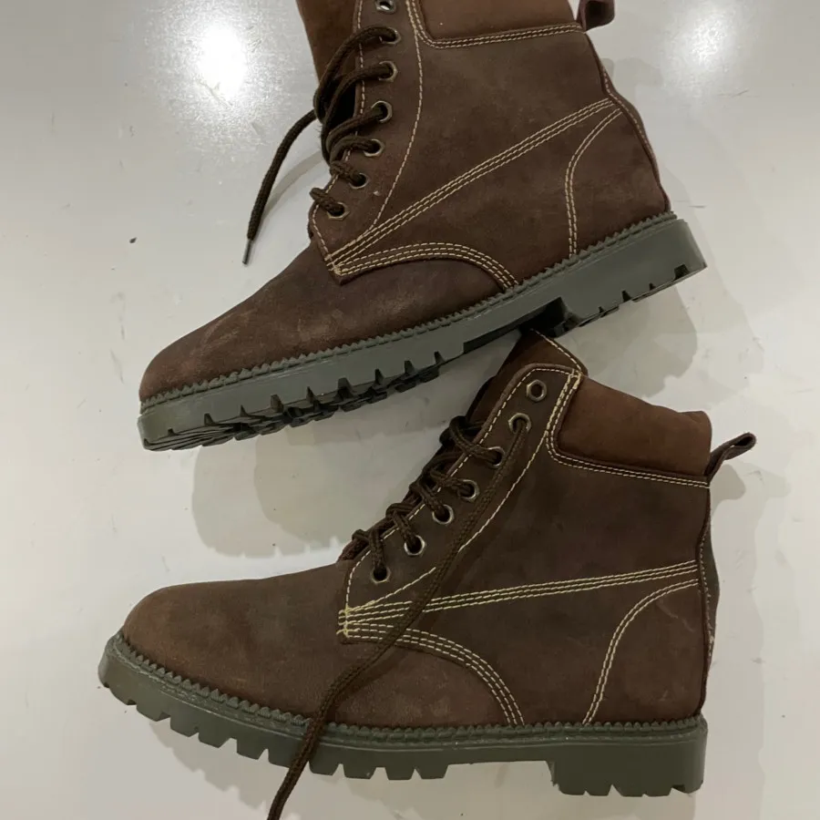 نیم بوت چرم قهوه ای خارجی