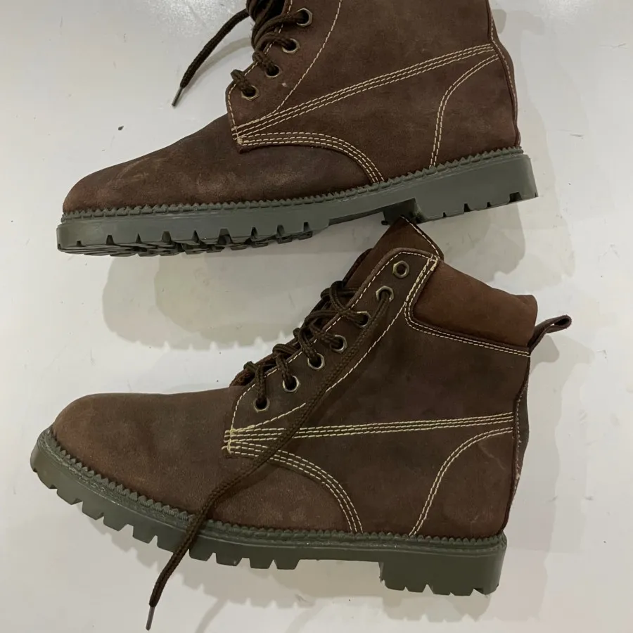 نیم بوت چرم قهوه ای خارجی