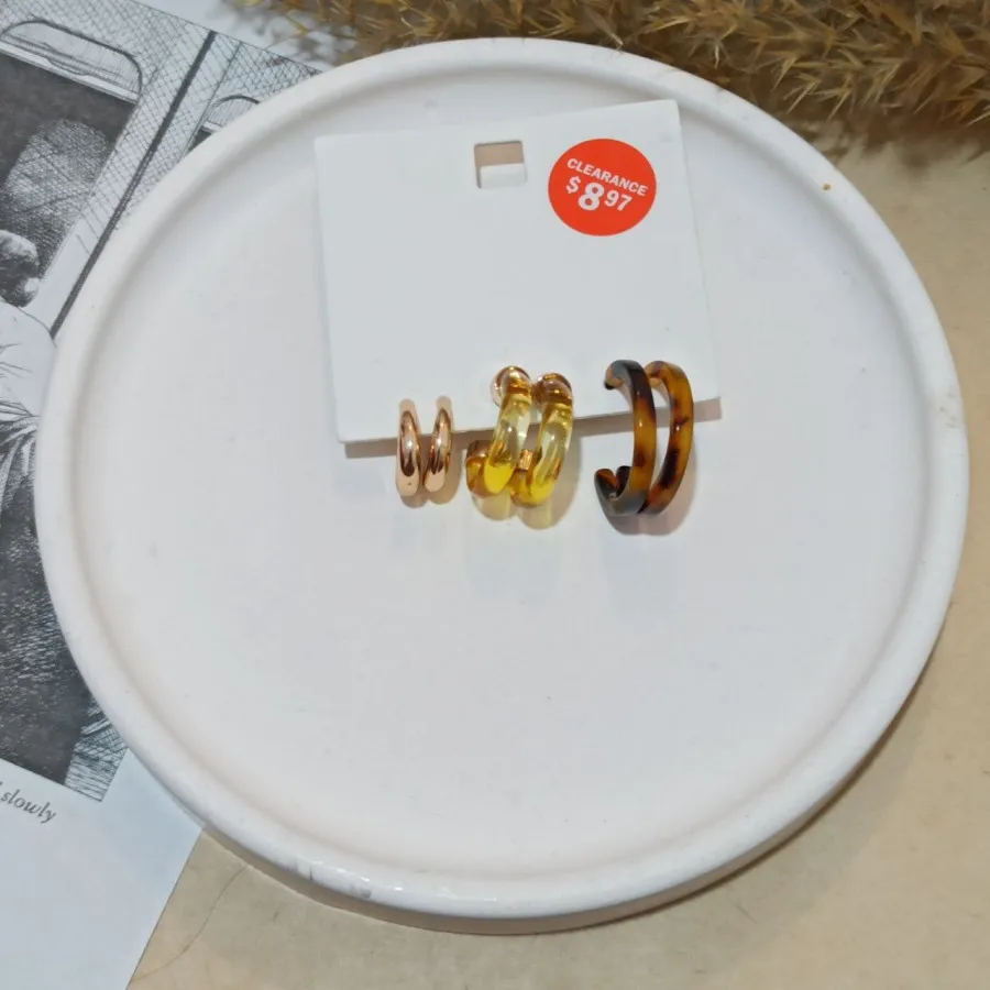 3 عدد گوشواره با هم