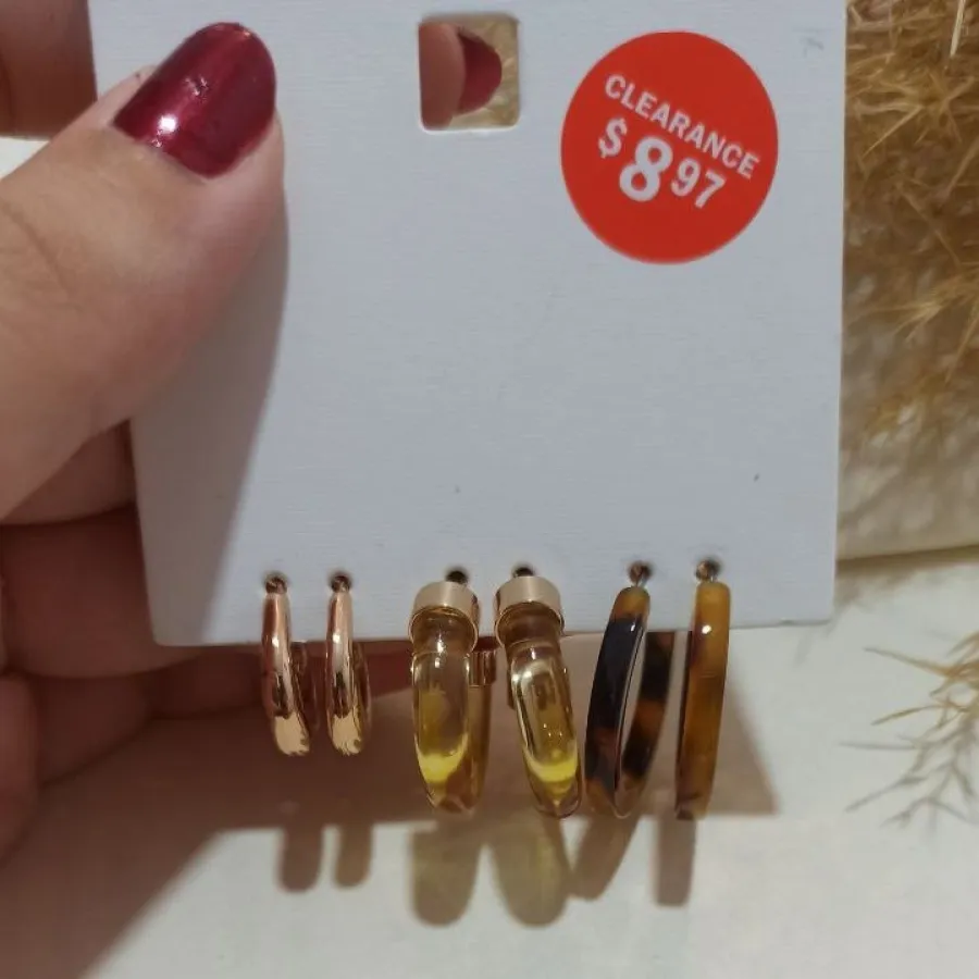 3 عدد گوشواره با هم