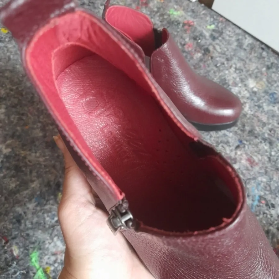 نیم بوت چرم زنانه