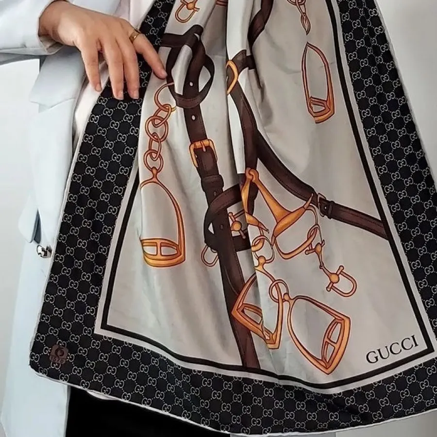 شال ابریشم طرح Gucci