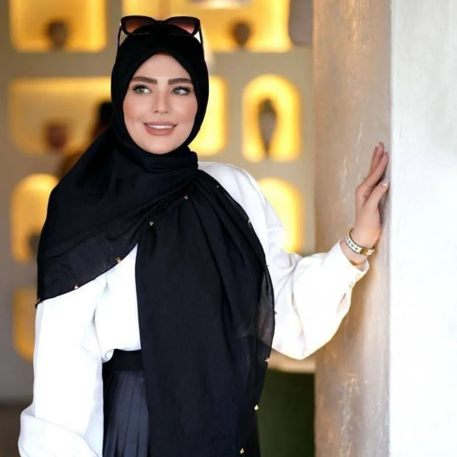 روسری مشکی قواره 140