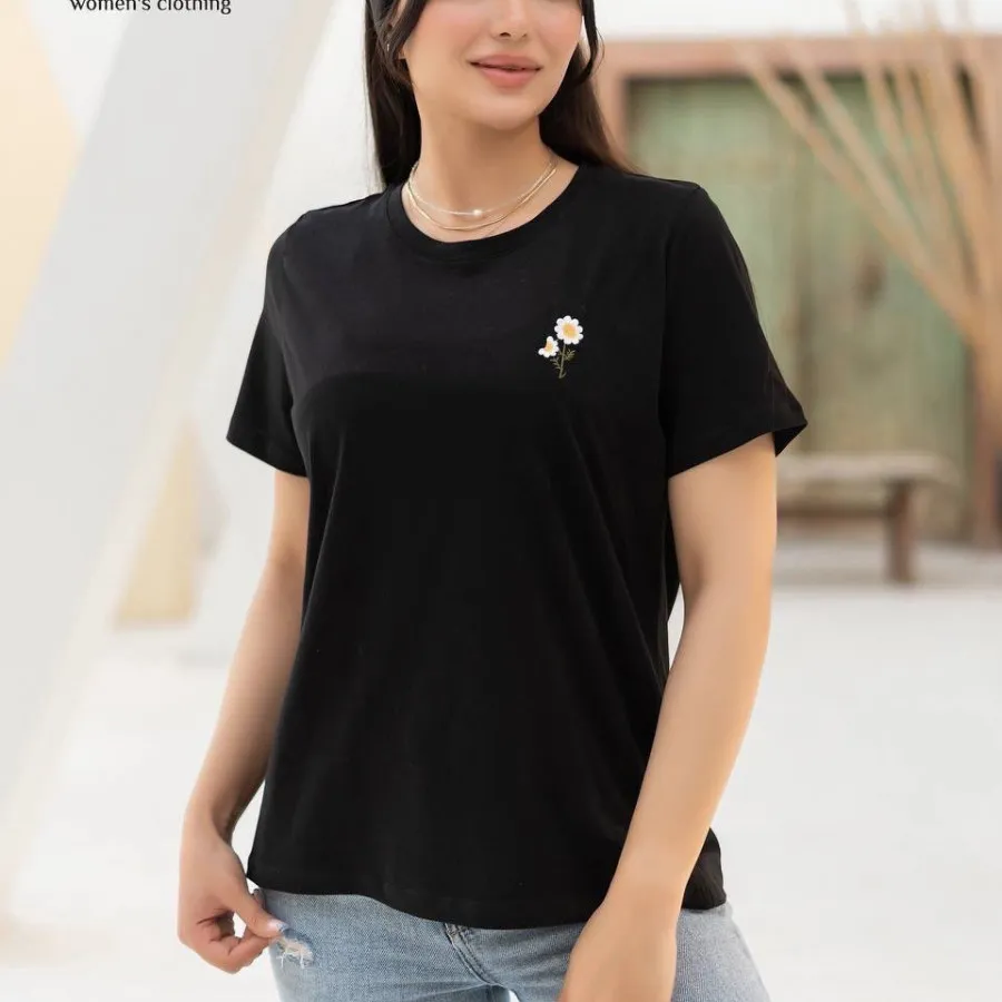 تیشرت مشکی گلدوزی