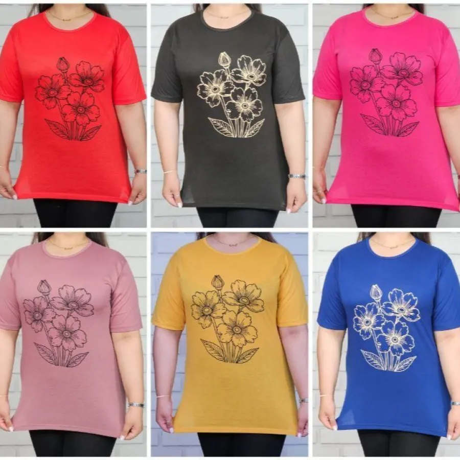 تیشرت زنانه طرح گل