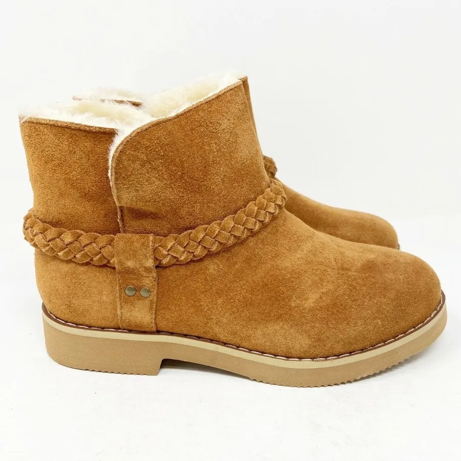 نیم بوت چرم طبیعی داخل خز