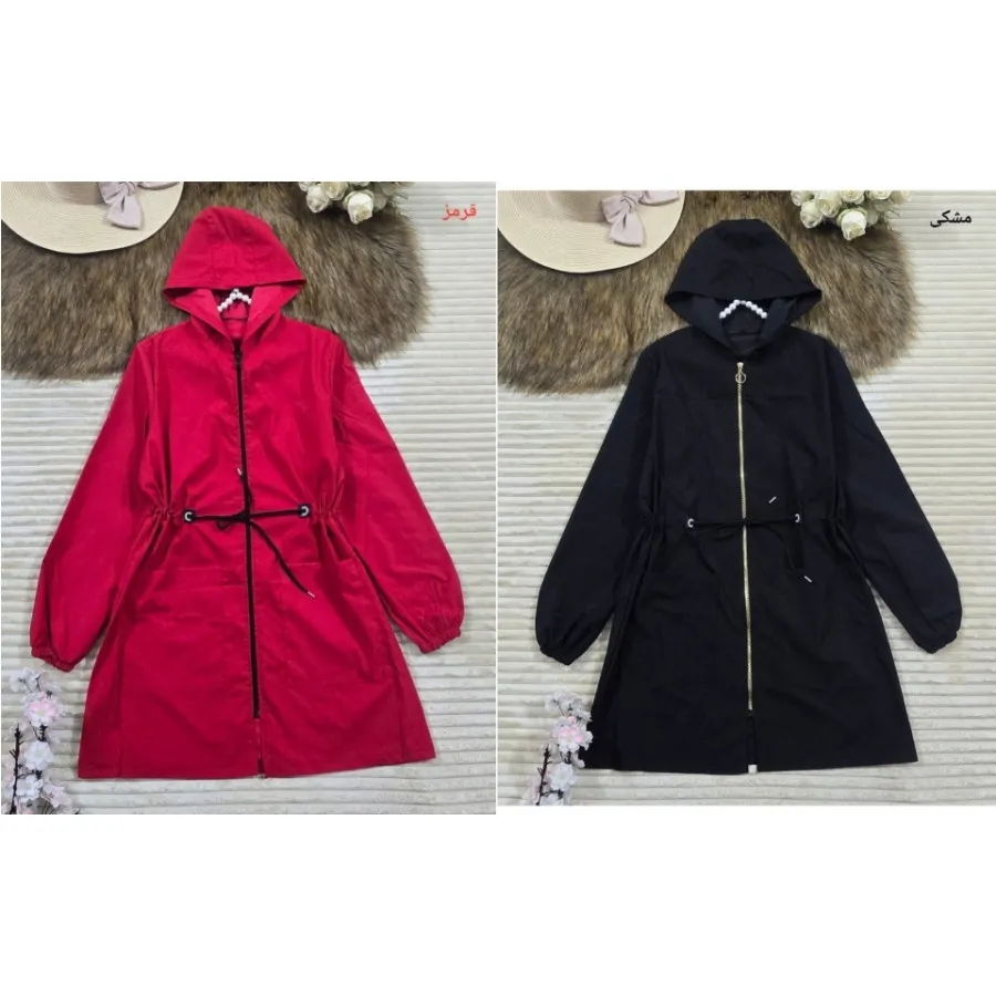 مانتو بارانی کلاهدار