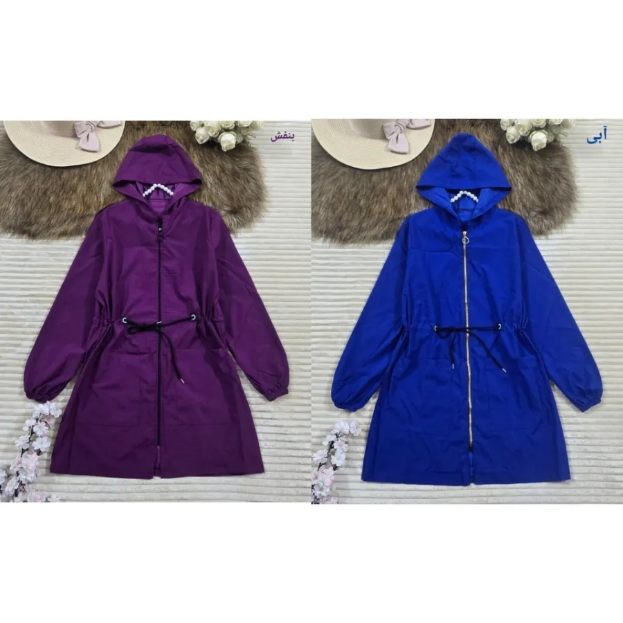 مانتو بارانی کلاهدار