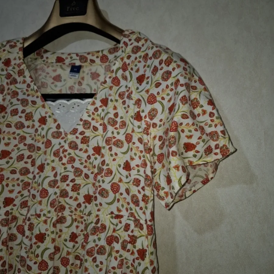 پیراهن بلند فانتزی گل ریز