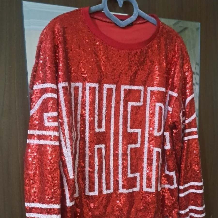 بلوز پولکی قرمز مجلسی