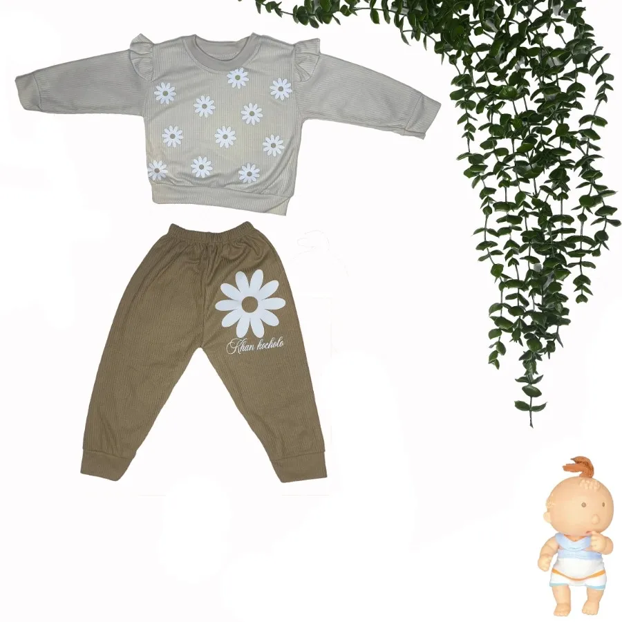 بلوز شلوار طرح بابونه