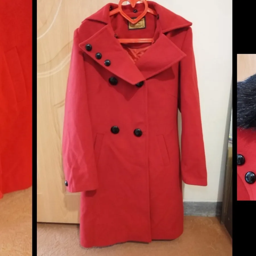 پالتو قرمز خز دار