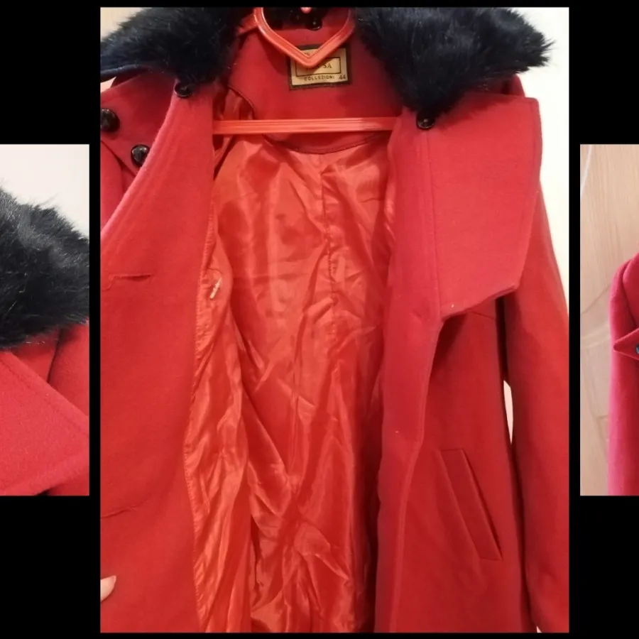 پالتو قرمز خز دار