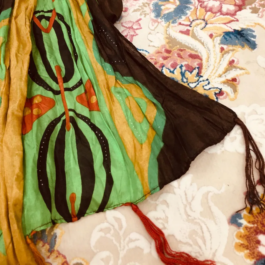 شال سنتی قهوه ای سبزپلیسه