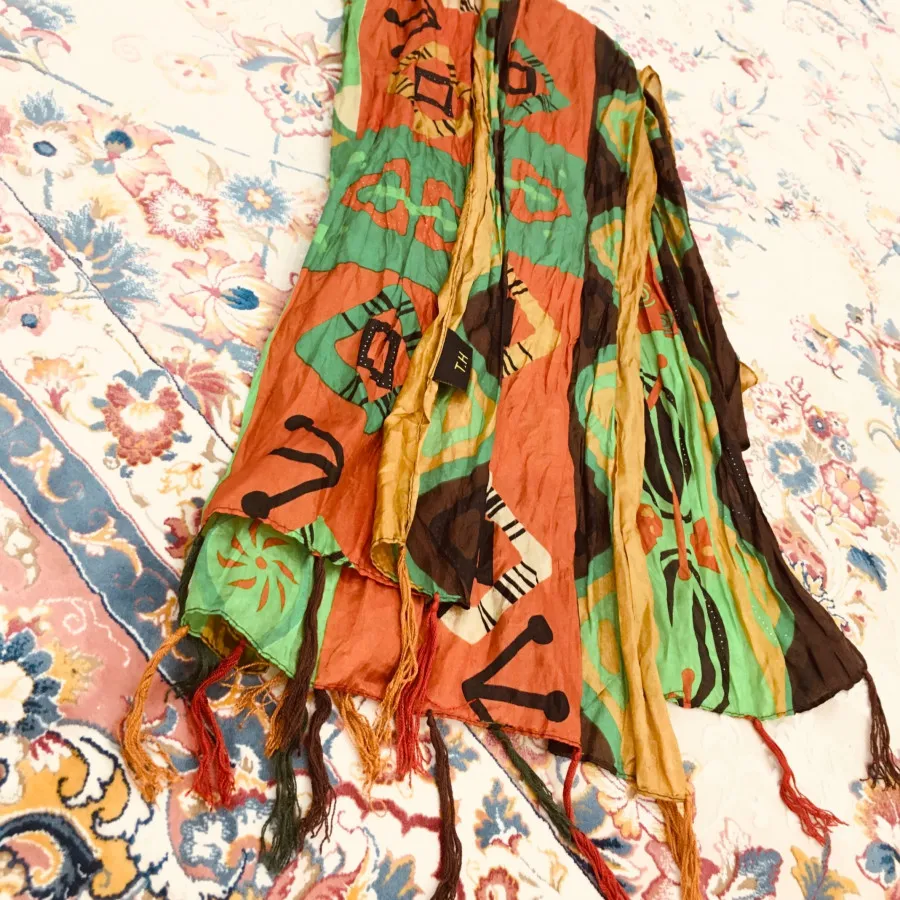 شال سنتی قهوه ای سبزپلیسه