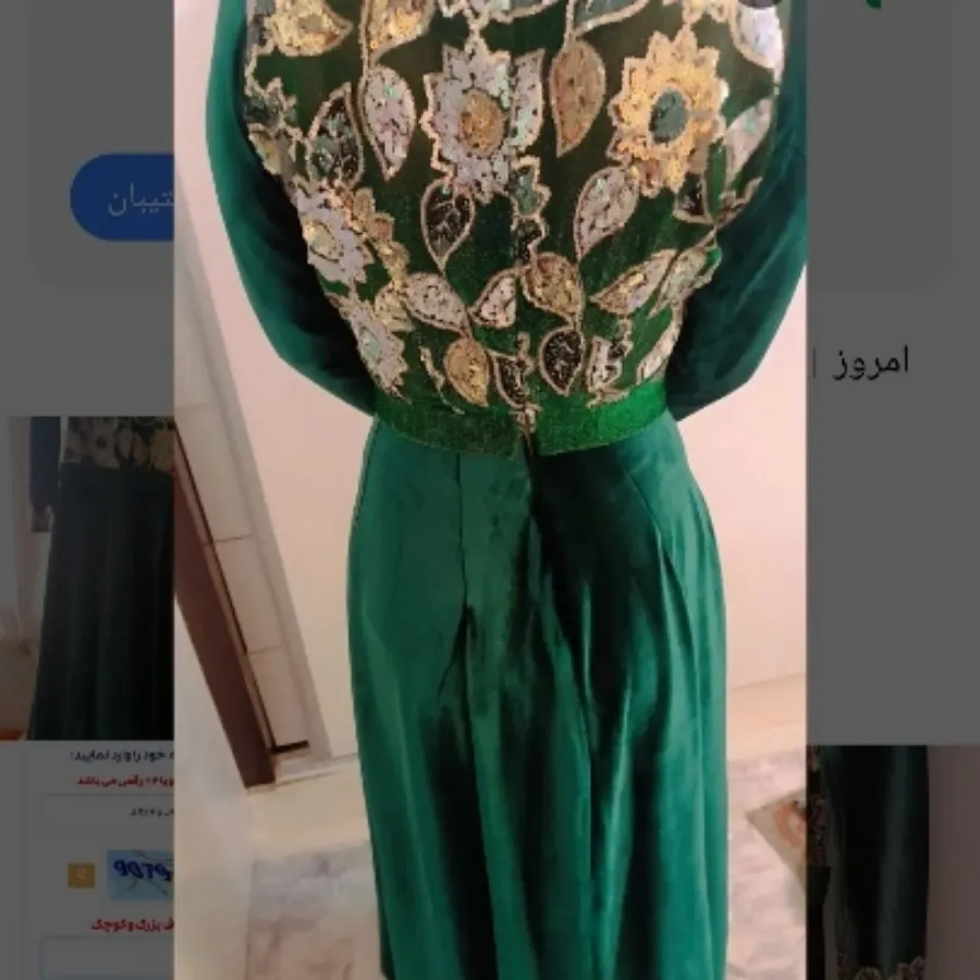 پیراهن مخمل کار شده